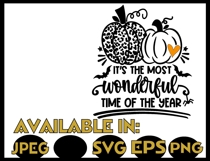 Fall SVG DXF JPEG Silhouette Cricut Halloween pumpkin time Product Image 2
