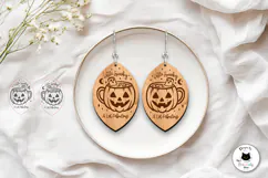Pumpkin Spice Halloween Dangling Earrings Product Image 2