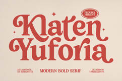 Klaten Yuforia - Modern Bold Serif Font Product Image 1