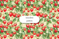 Vintage Strawberry Seamless Pattern Botanical Product Image 1