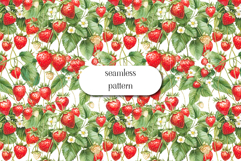 Vintage Strawberry Seamless Pattern Botanical Product Image 1
