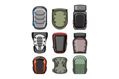 knee pads set cartoon Product Image 1