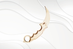 Toy Knife Karambit, digital model for laser cut Product Image 4