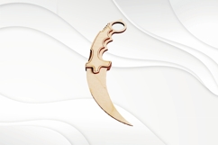 Toy Knife Karambit, digital model for laser cut Product Image 2