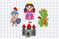 Princesses and Knight Elements 3D SVG Product Image 2