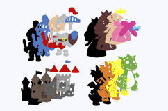Princesses and Knight Elements 3D SVG Product Image 3