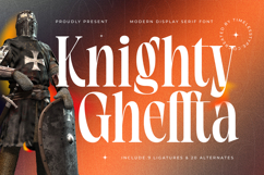 Knighty Gheffta - Modern Display Serif Font Product Image 1