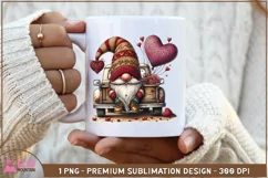 Valentine Gnome in the back of a vintage floral pickup truck Product Image 5