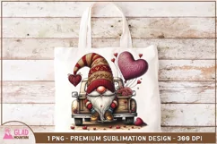 Valentine Gnome in the back of a vintage floral pickup truck Product Image 2