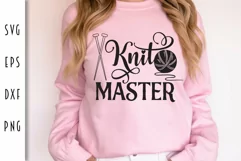 Knitting SVG - Knit Master with Ball of Yarn Cut File