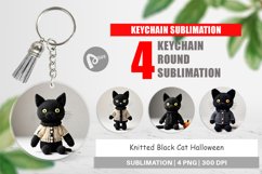 Keychain Knitted Black Cat Product Image 1