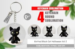 Keychain Knitted Black Cat Product Image 1
