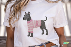 Knitted Breast Cancer Awareness Dogs Clipart Product Image 2