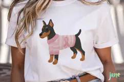 Knitted Breast Cancer Awareness Dogs Clipart Product Image 2