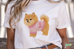 Knitted Breast Cancer Awareness Dogs Clipart Product Image 2