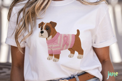 Knitted Breast Cancer Awareness Dogs Clipart Product Image 2