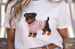 Knitted Breast Cancer Awareness Dogs Clipart Product Image 2