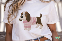 Knitted Breast Cancer Awareness Dogs Clipart Product Image 4