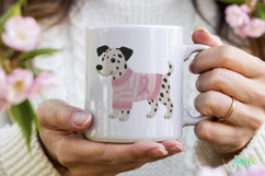 Knitted Breast Cancer Awareness Dogs Clipart Product Image 3