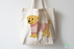 Knitted Breast Cancer Awareness Dogs Clipart Product Image 4