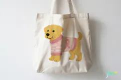 Knitted Breast Cancer Awareness Dogs Clipart Product Image 4