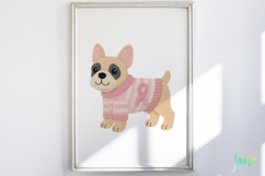Knitted Breast Cancer Awareness Dogs Clipart Product Image 5