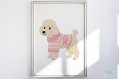 Knitted Breast Cancer Awareness Dogs Clipart Product Image 5