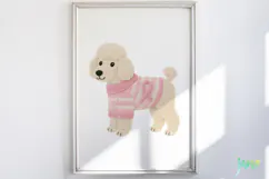 Knitted Breast Cancer Awareness Dogs Clipart Product Image 5