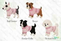 Knitted Breast Cancer Awareness Dogs Clipart Product Image 1