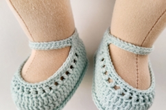Knitted cardigan and matching booties for 14-16 inch (36-40 cm) Waldorf dolls, including PDF patterns and step-by-step tutorials for creating handmade doll clothes, perfect for DIY knitting projects, printable and beginner-friendly.