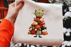 Knitted Cat Christmas Tree Clipart Product Image 2