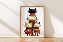 Knitted Cat Christmas Tree Clipart Product Image 3