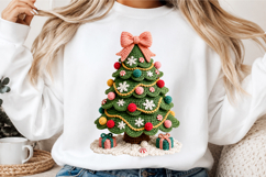 Knitted Christmas Tree PNG Product Image 3
