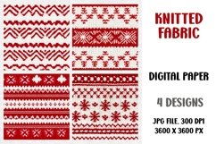 Knitted Fabric Pattern, Digital Paper Product Image 1