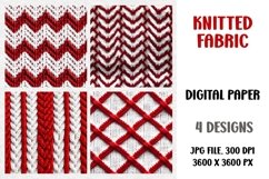 Knitted Fabric Pattern, Digital Paper Product Image 1