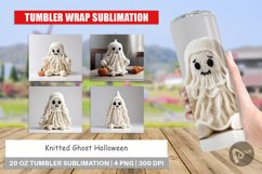 Tumbler Wrap Knitted Ghost Halloween Product Image 1