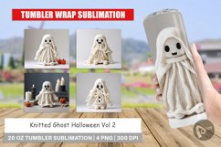 Tumbler Wrap Knitted Ghost Halloween Product Image 1