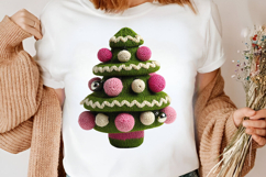 Knitted Green Christmas Tree Clipart Product Image 2