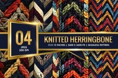 Knitted Herringbone Pattern Design Digital Paper Product Image 1