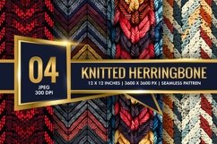 Knitted Herringbone Pattern Design Digital Paper Product Image 1