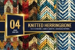 Knitted Herringbone Pattern Design Digital Paper Product Image 1