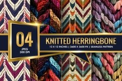 Knitted Herringbone Pattern Design Digital Paper Product Image 1