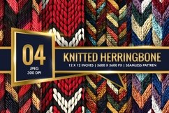Knitted Herringbone Pattern Design Digital Paper Product Image 1
