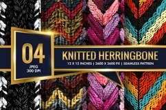 Knitted Herringbone Pattern Design Digital Paper Product Image 1