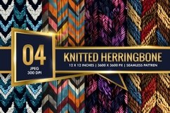 Knitted Herringbone Pattern Design Digital Paper Product Image 1