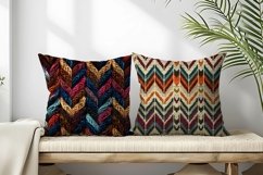 Knitted Herringbone Pattern Design Digital Paper Product Image 2