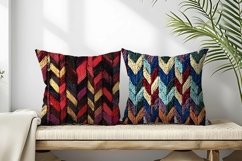 Knitted Herringbone Pattern Design Digital Paper Product Image 2