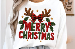 Knitted Merry Christmas PNG Product Image 2