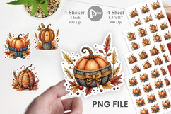 Knitted Pumpkin Sticker Product Image 1