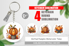 Knitted Pumpkin Keychain Product Image 1